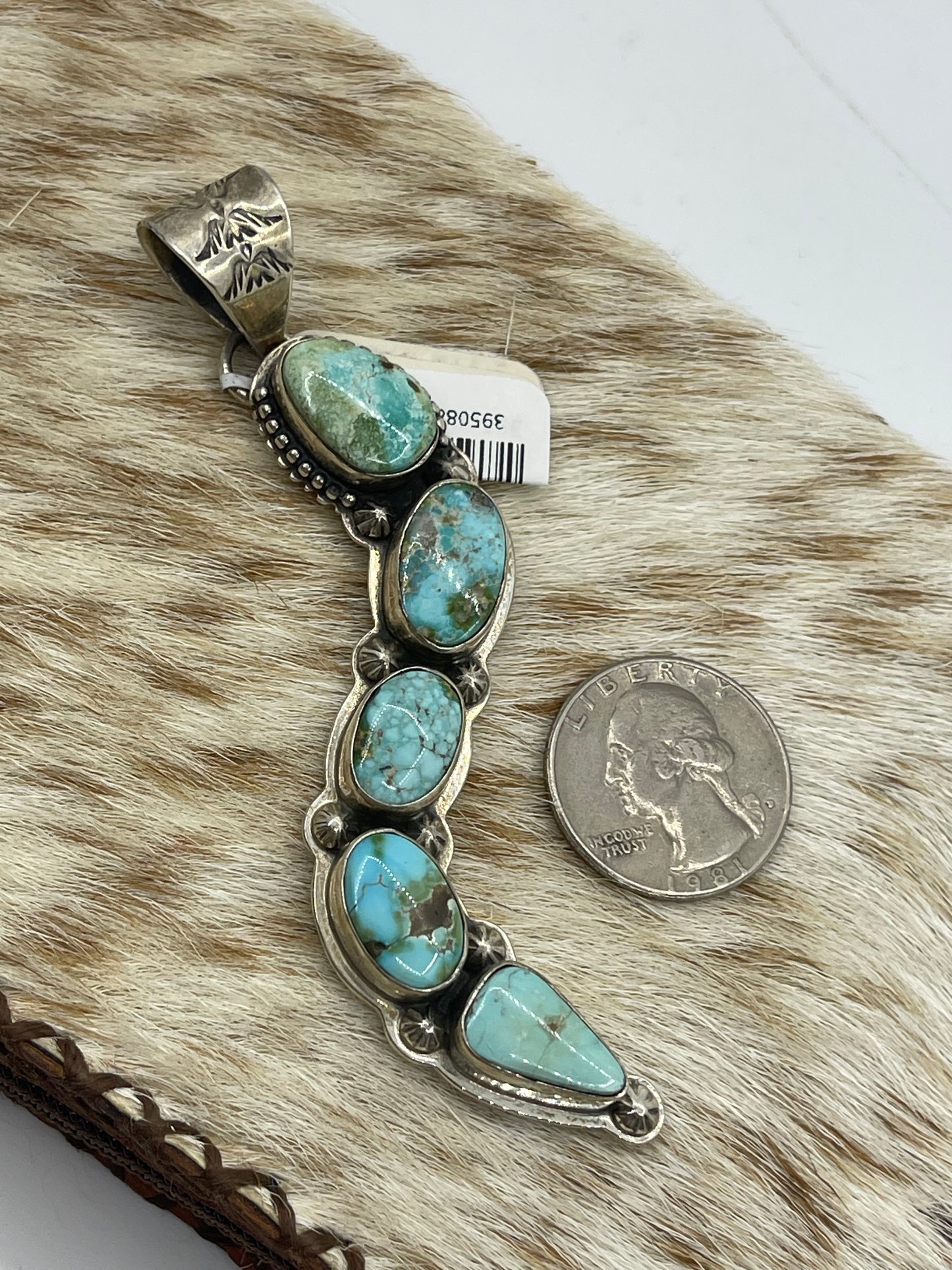 Sonoran Gold Turquoise Pendant with a 10mm Bale