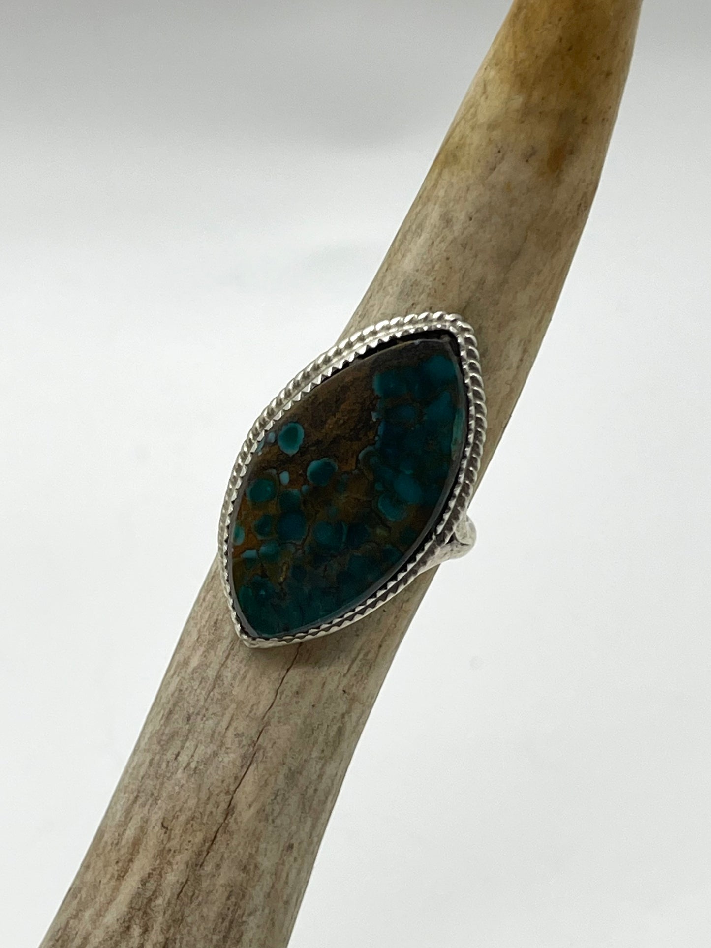 5.5 Turquoise Ring by Selina Warner, Navajo