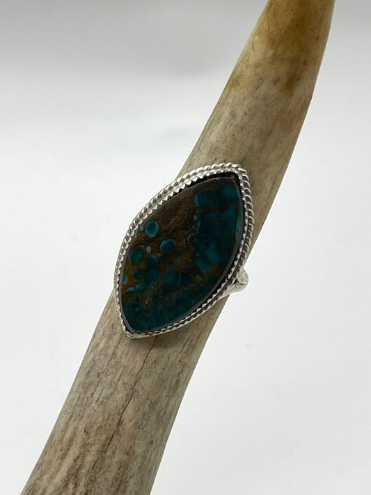 5.5 Turquoise Ring by Selina Warner, Navajo