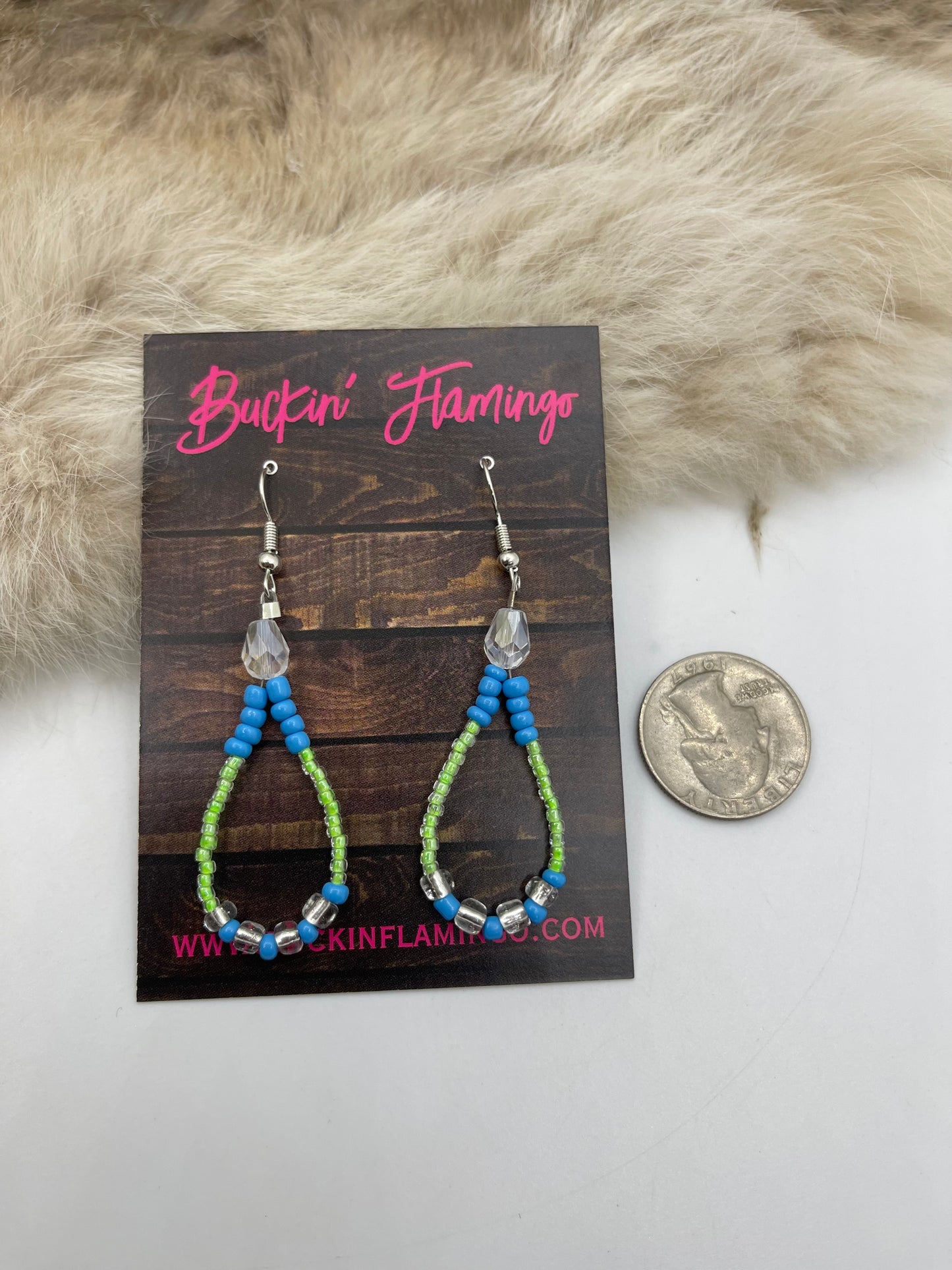 30” Beaded Necklace and Earring Set by Lillian & Vernon Steele, Apache
