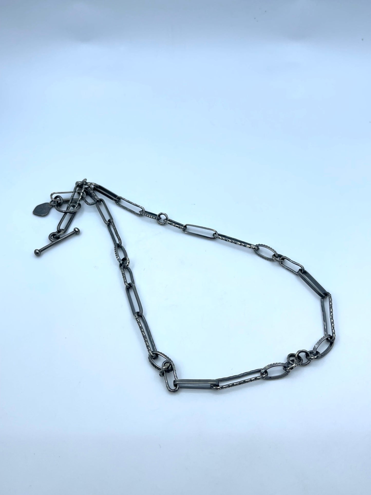 21.5” Handmade Paperclip Chain by Bad Bronc, Navajo