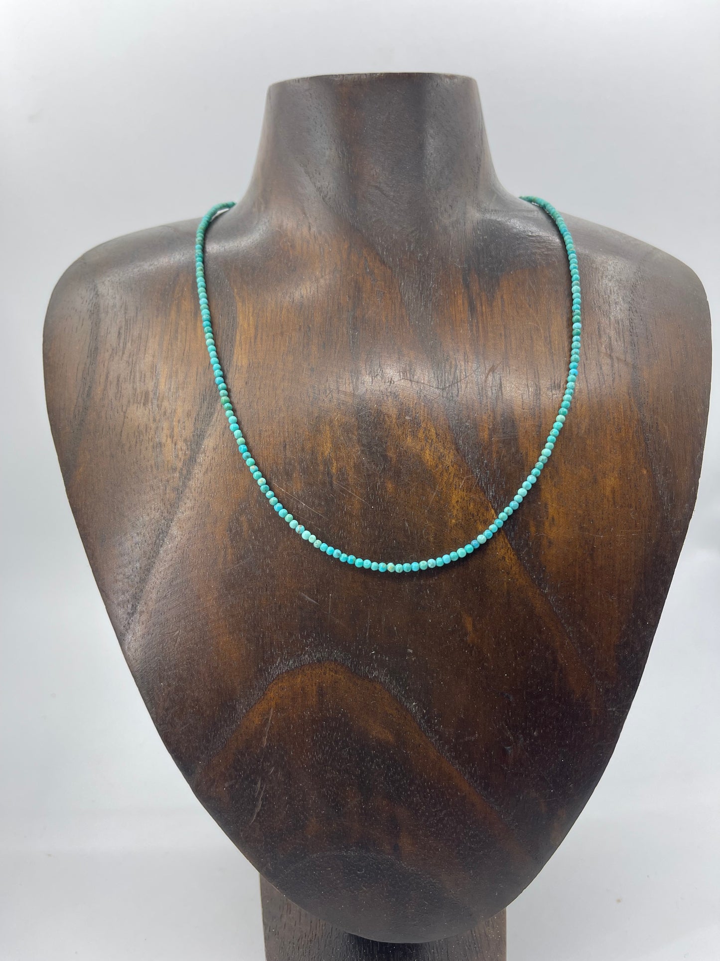 Tiny Turquoise Beaded Necklace, Navajo