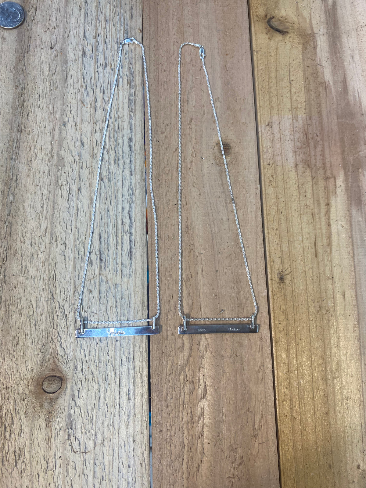 LOT 13 B 9/20 Sterling Silver Overlay Bar Necklace by Marie Jackson, Navajo