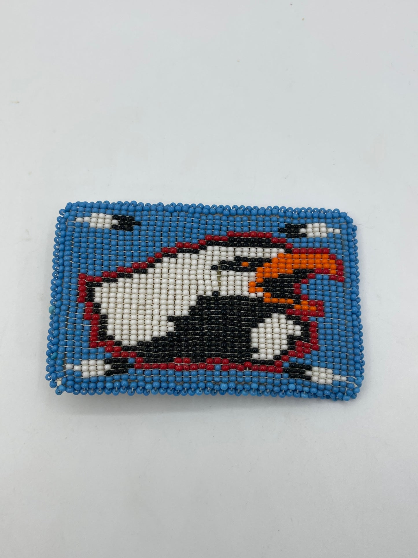 Eagle Navajo Beaded Belt Buckle 3.5" x 2.5"