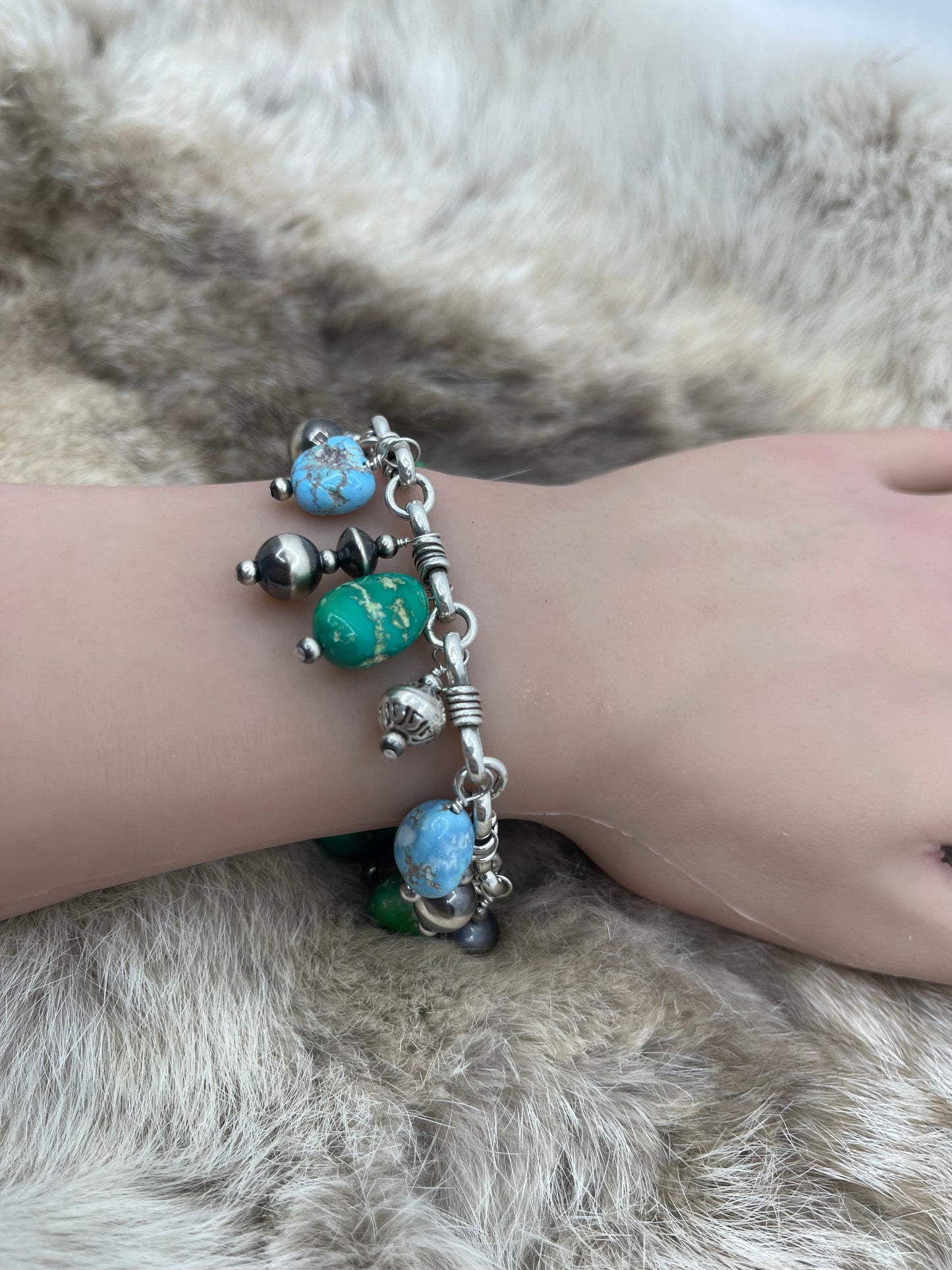 6.75" Golden Hills & Royston Turquoise Bracelet