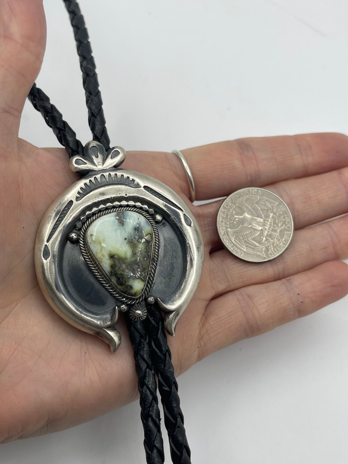 Palomino Turquoise Bolo Tie by Derrick Gordon, Navajo
