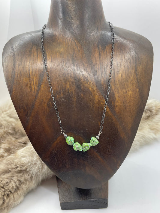 18" Sonoran Gold Turquoise Nugget Necklace