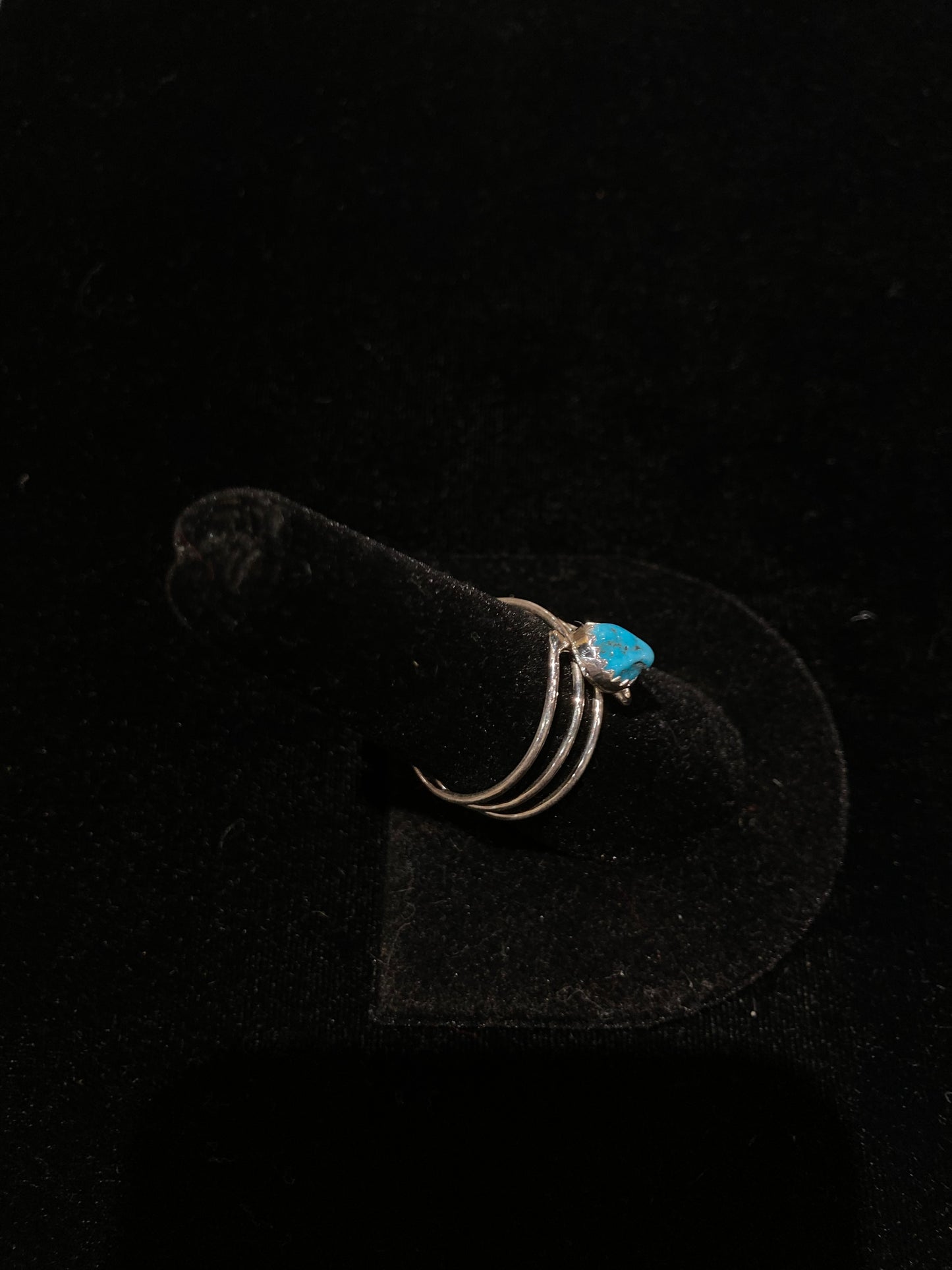 6.5 3 Row Turquoise Ring by Dorothy Yazzie, Navajo