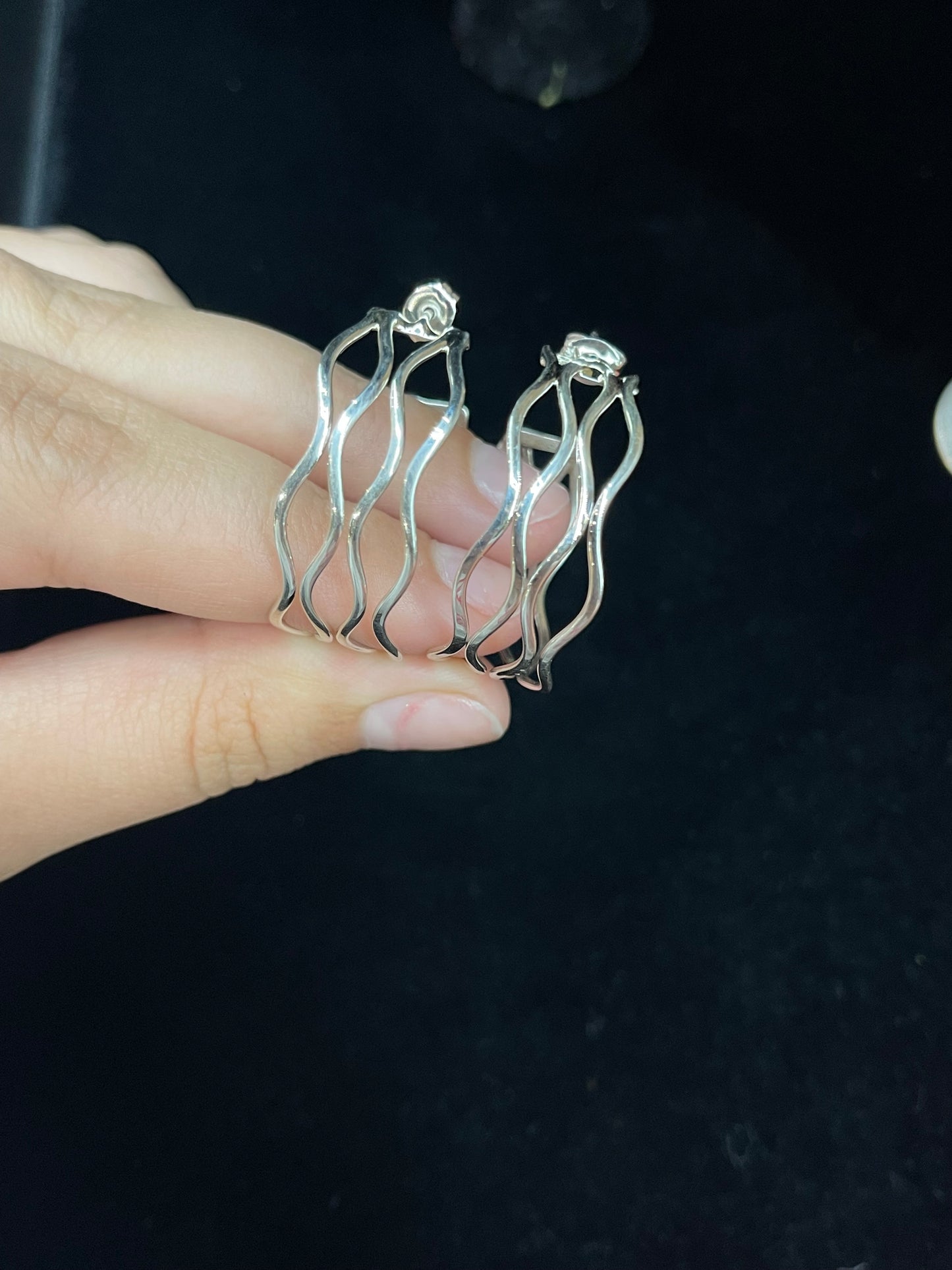 Sterling Silver Hoop Earrings by Elaine Tahe