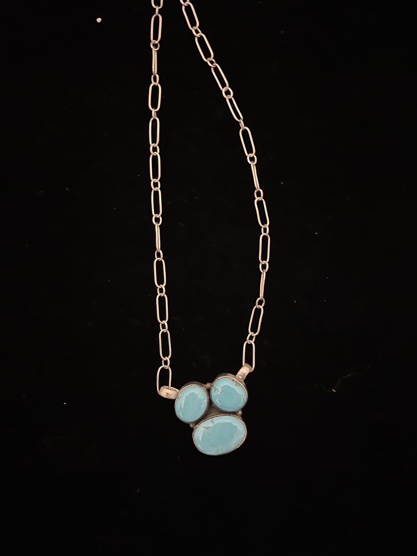 18" 3 Stone Sleeping Beauty Turquoise Necklace by Zia