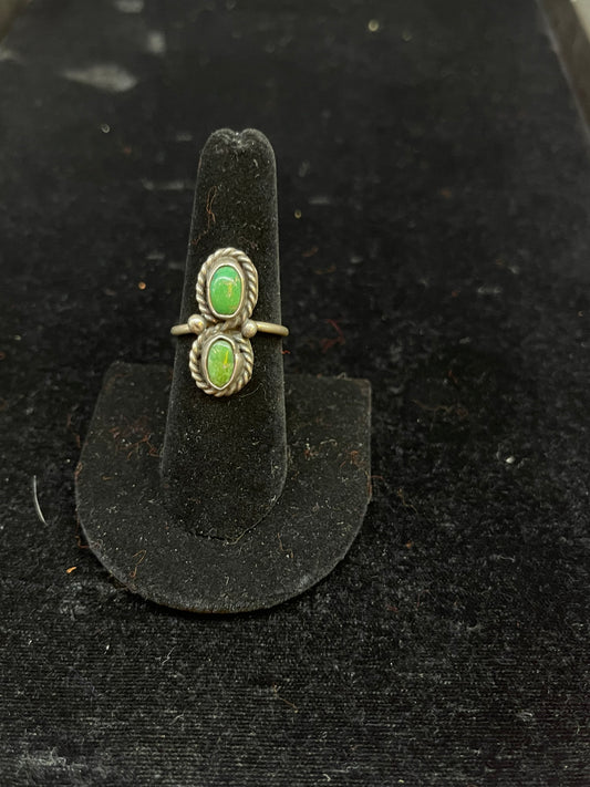 2 Stone Sonoran Gold Turquoise Ring