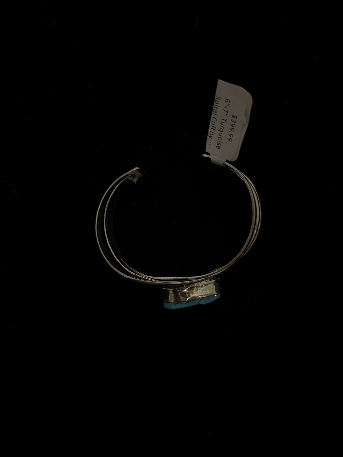6"-7" Turquoise Spiral Cuff by Charlene Yazzie, Navajo