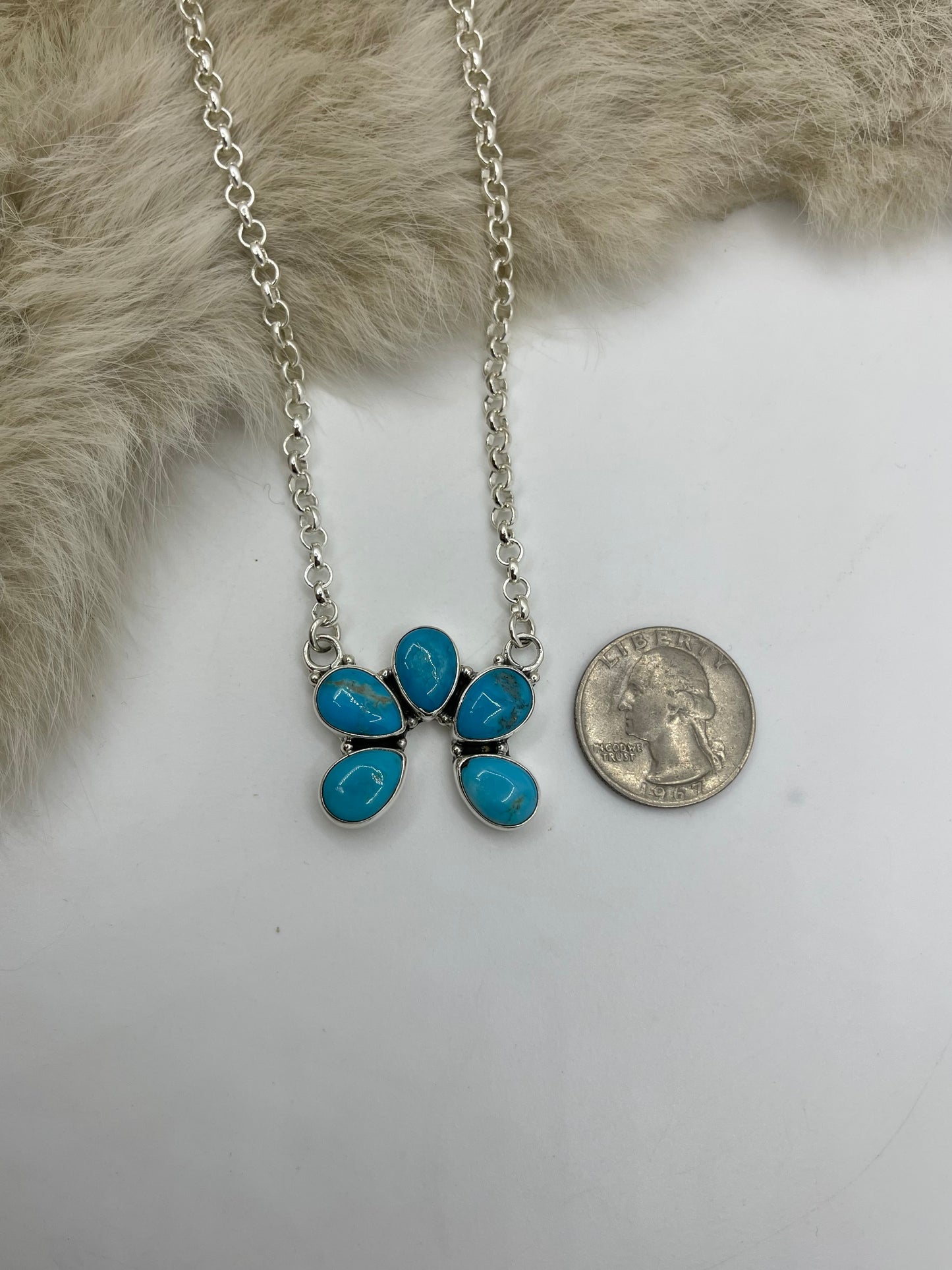 17" Kingman Turquoise Naja Neckalce