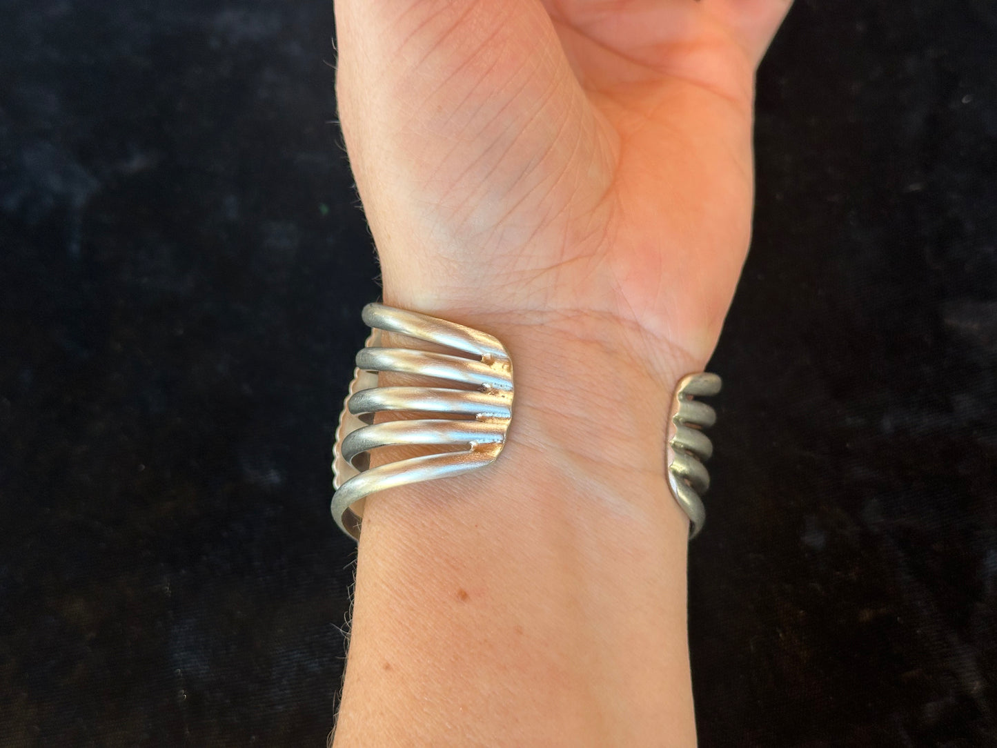 Campitos Turquoise Cuff Bracelet by Leslie Nez