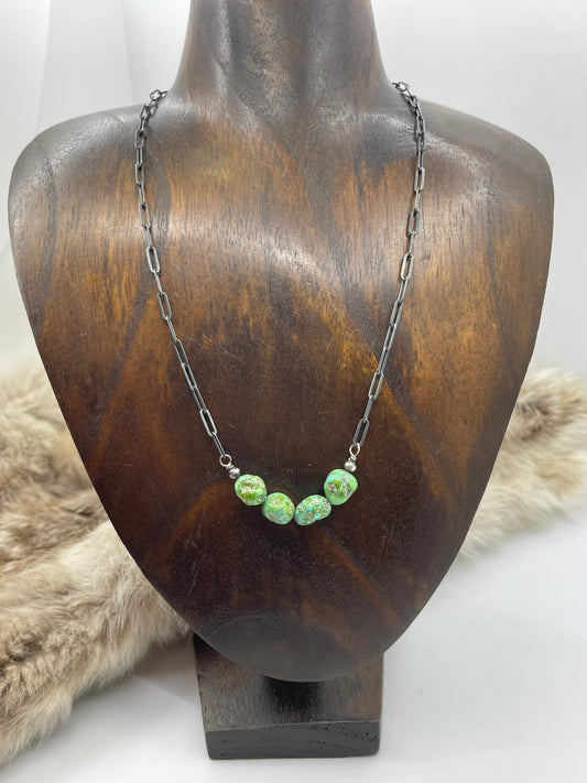18" Sonoran Gold Turquoise Nugget Necklace