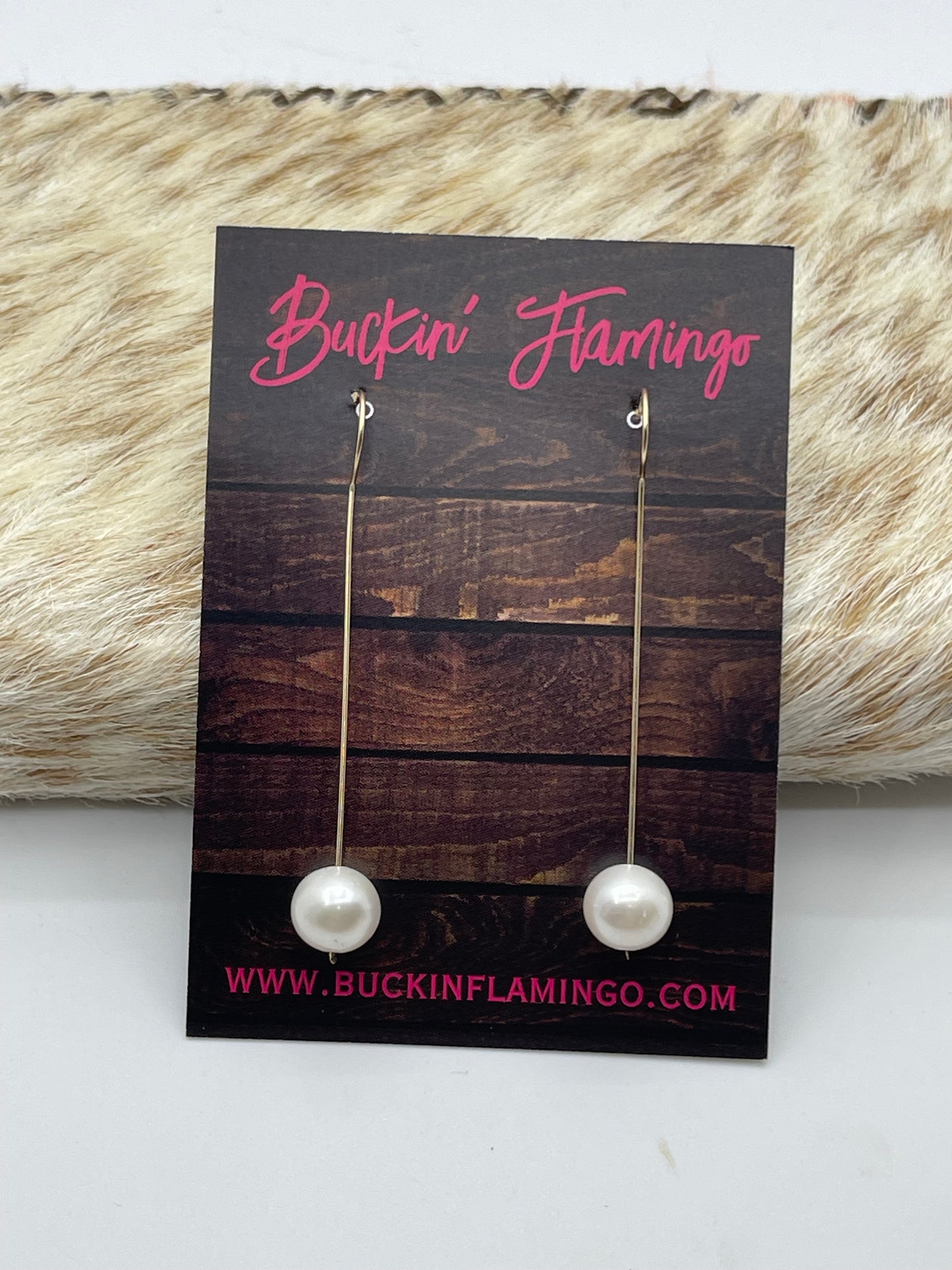 14K Gold Filled Dangle Earrings with Freshwater Pearls