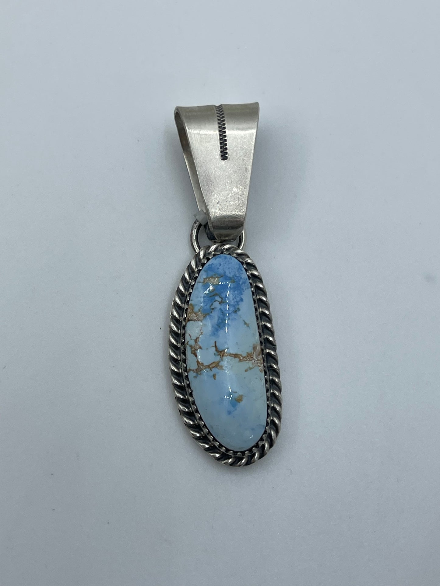 Golden Hills Turquoise Pendant by Thompson Piaso, Navajo