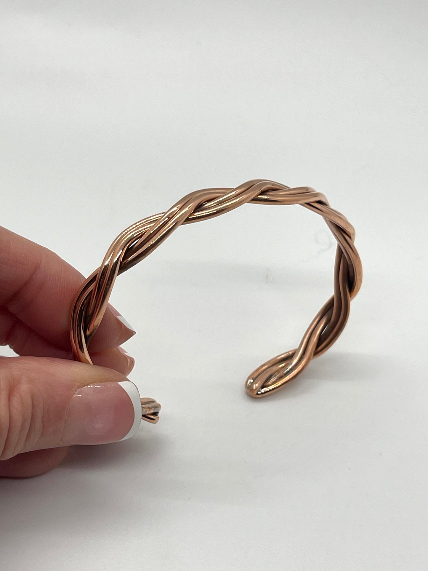 61/4" - 8 1/4" Copper Stacker Cuff Bracelet by Elaine Tahe, Navajo