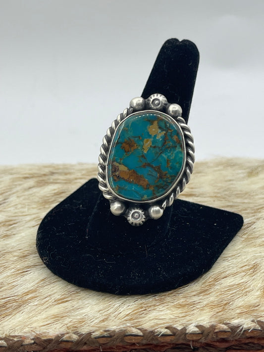 Royston Turquoise Adjustable Ring by Augustine Largo, Navajo