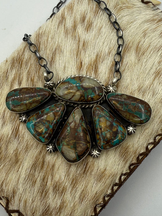 18" ROYSTON RIBBON HALF CLUSTER BY AUGUSTINE LARGO, Navajo
