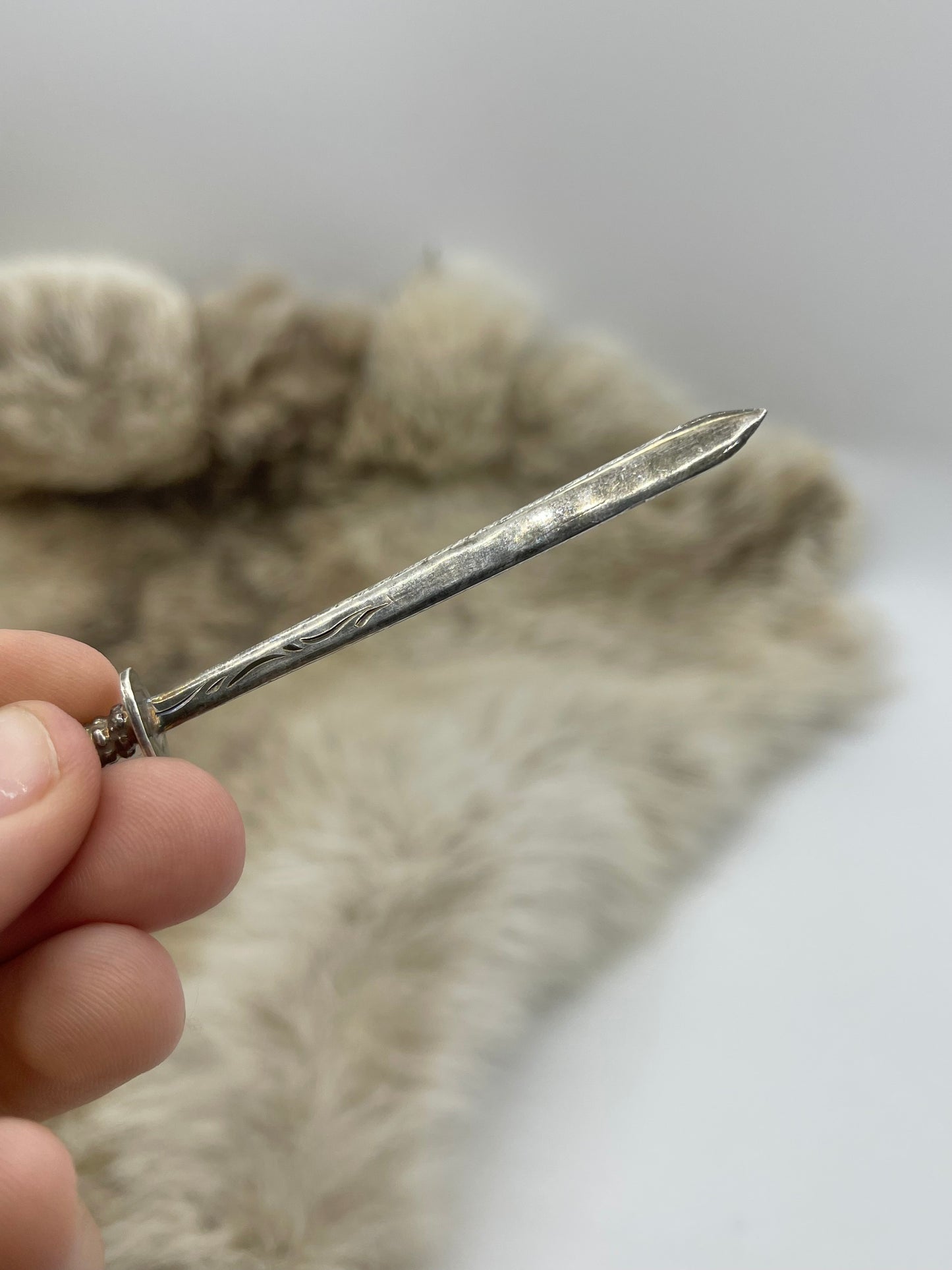 Sword Sterling Hat Toothpick by Bad Bronc
