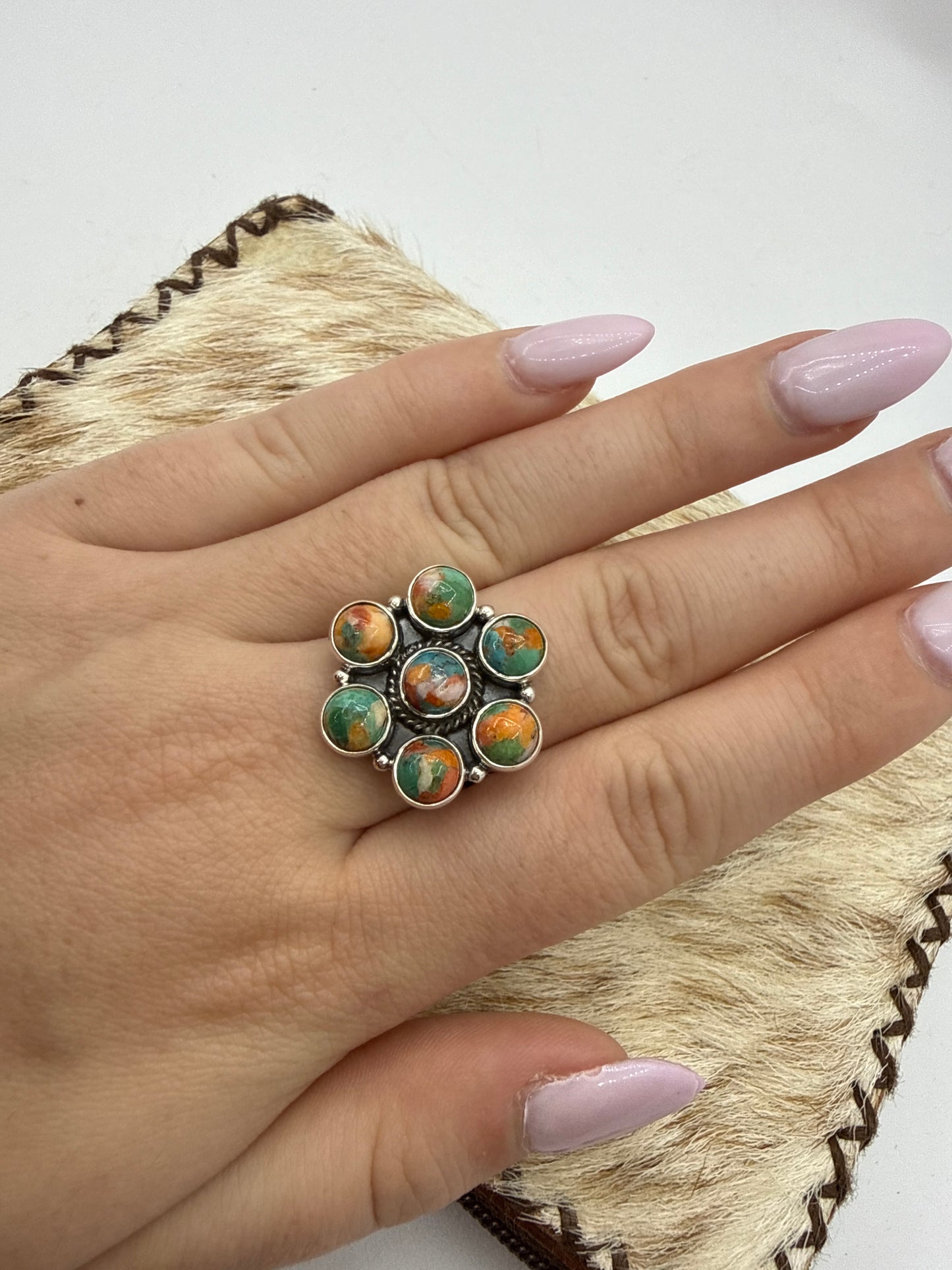 Orange Crush Cluster Ring