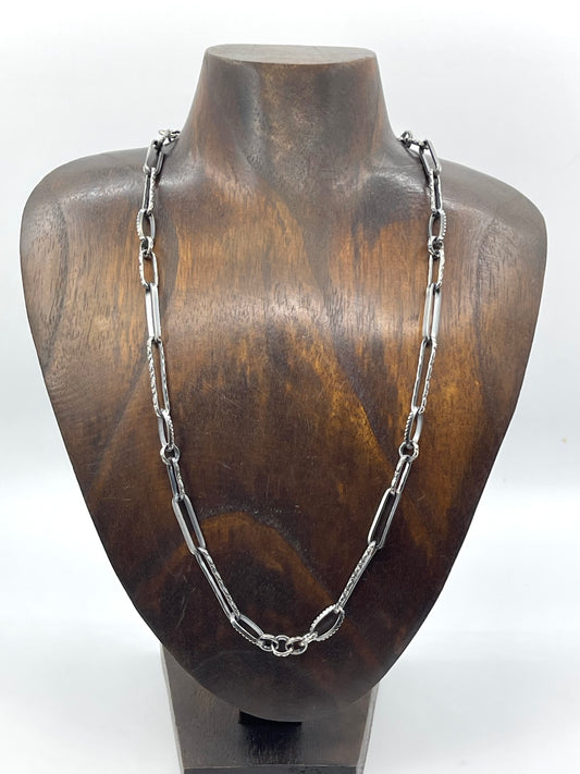 21.5” Handmade Paperclip Chain by Bad Bronc, Navajo