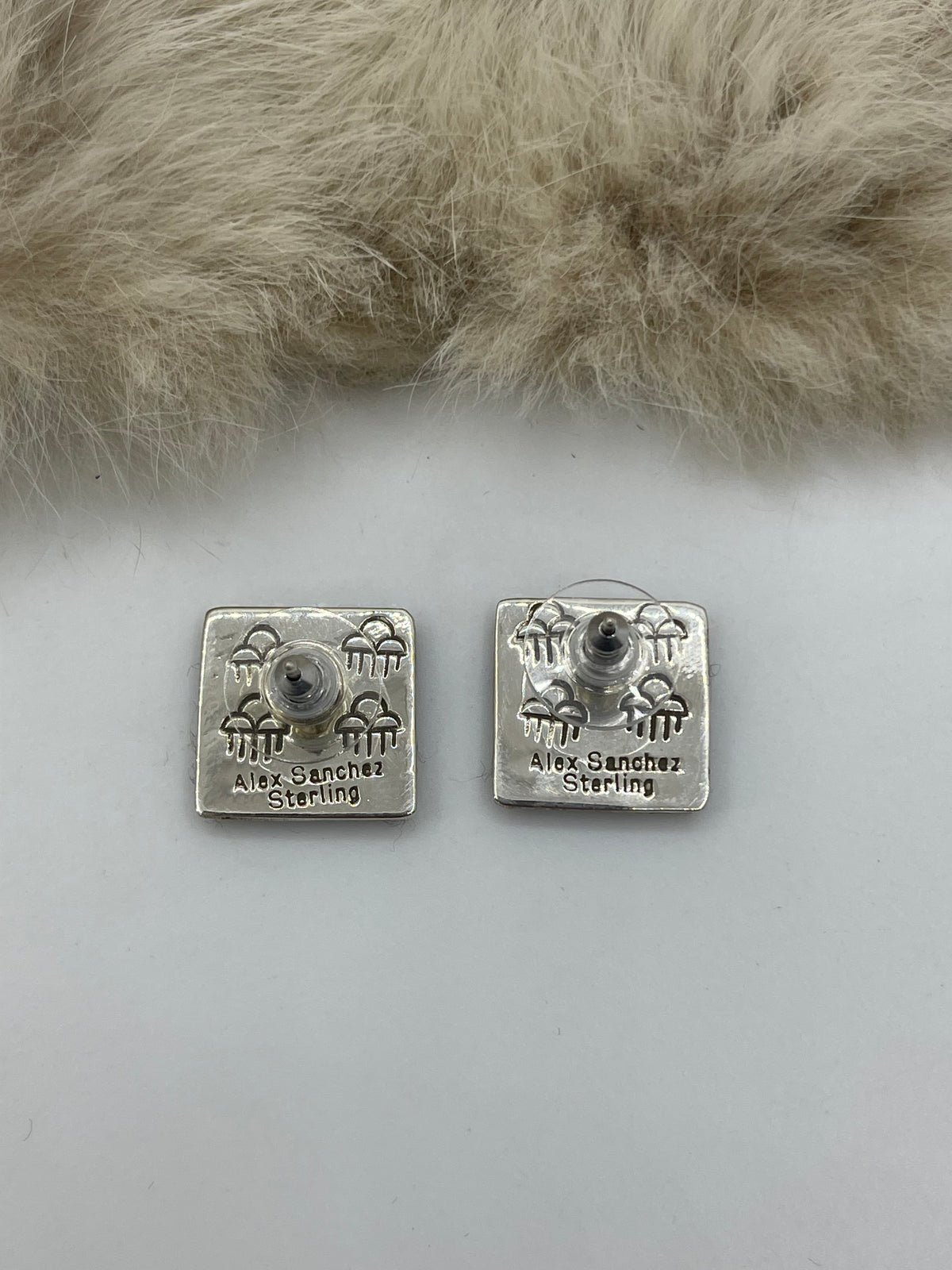Sun Face Post Earrings by Alex Sanchez, Navajo