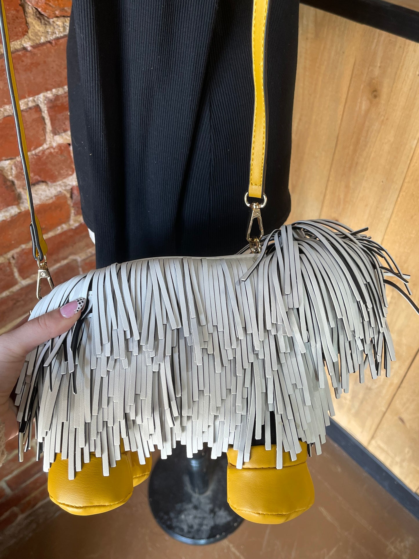 Fringe Puppy Purse