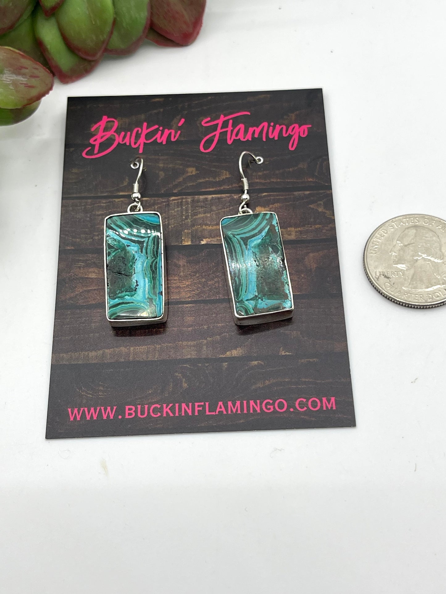 Malachite Slab Earrings