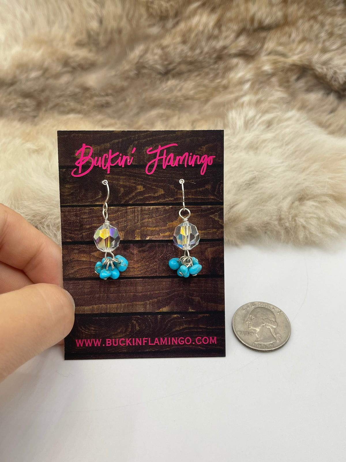 Swarvorski Crystal with Sleeping Beauty Turquoise Earrings