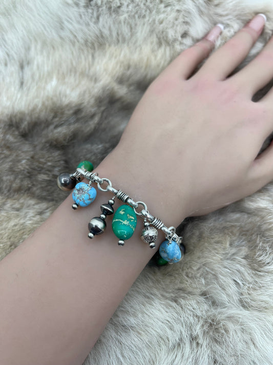 6.75" Golden Hills & Royston Turquoise Bracelet