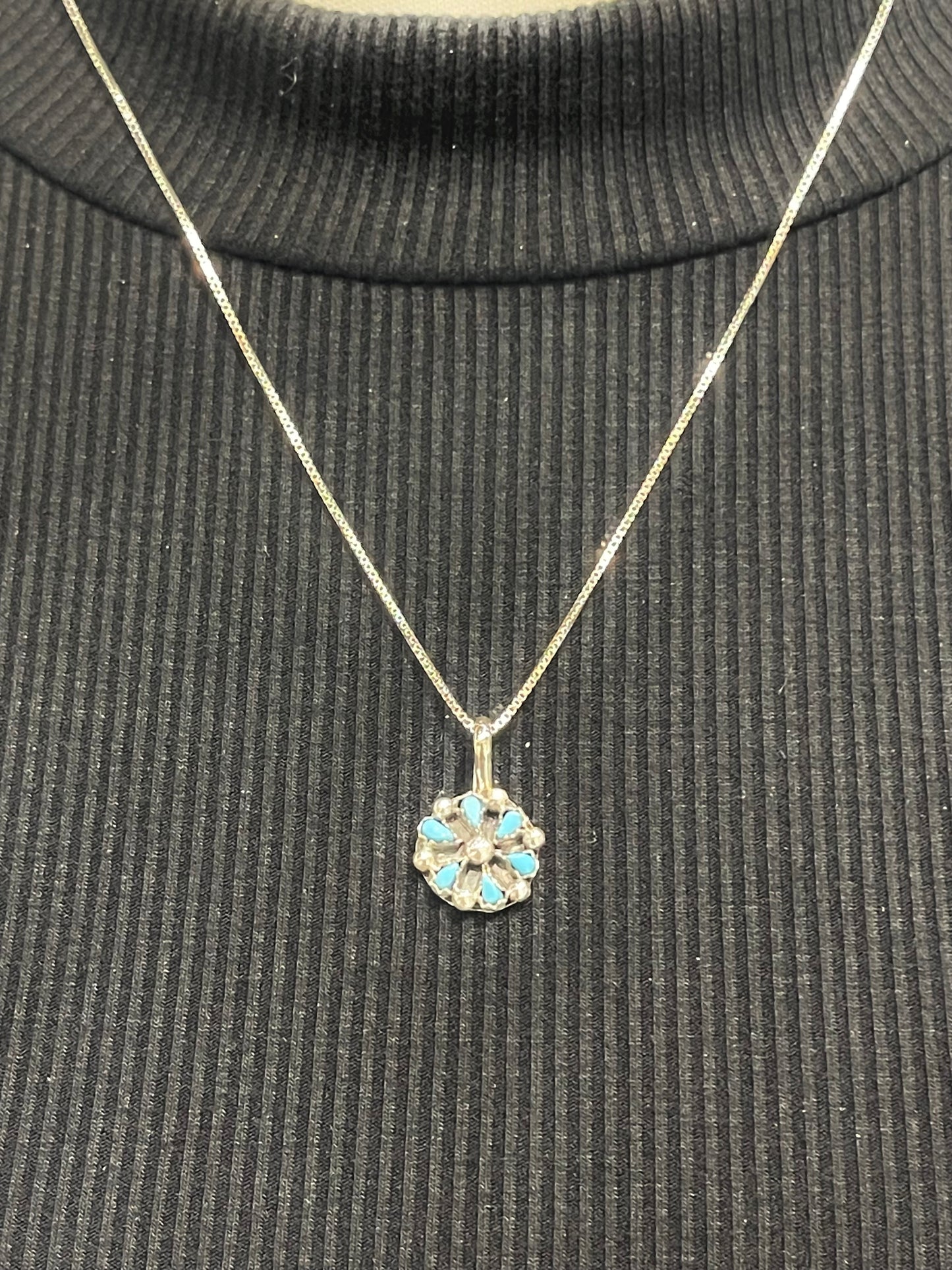 20" Zuni Cluster Pendant by Tricia Leekity, Zuni