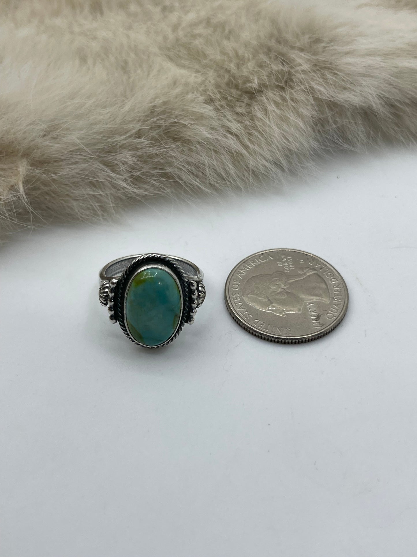 7.0 Sonoran Gold Turquoise Ring by Samuel Yellowhorse
