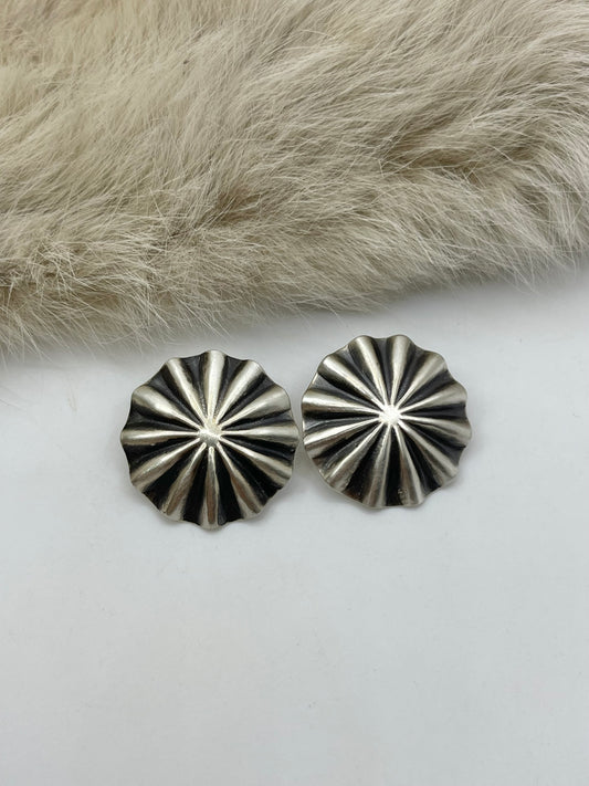 Concho Post Earring Post @ Top by Arlene Soce, Navajo