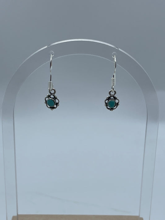 Dainty Turquoise Dangle Earrings