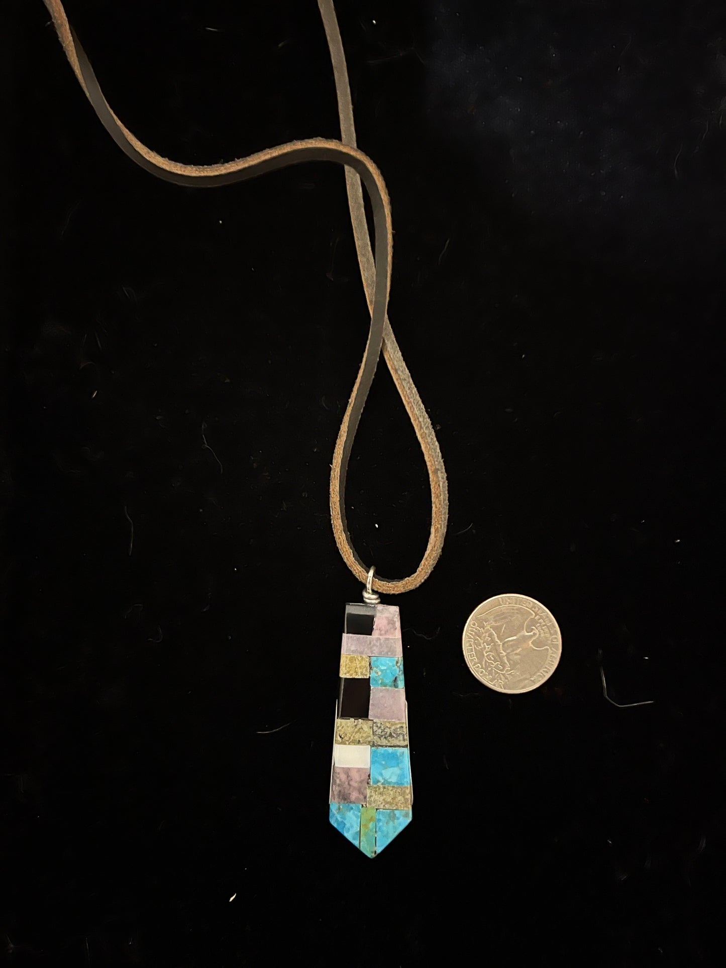 24" Hand Cut Multi Stone Necklace by Jolene Bird, Santo Domingo