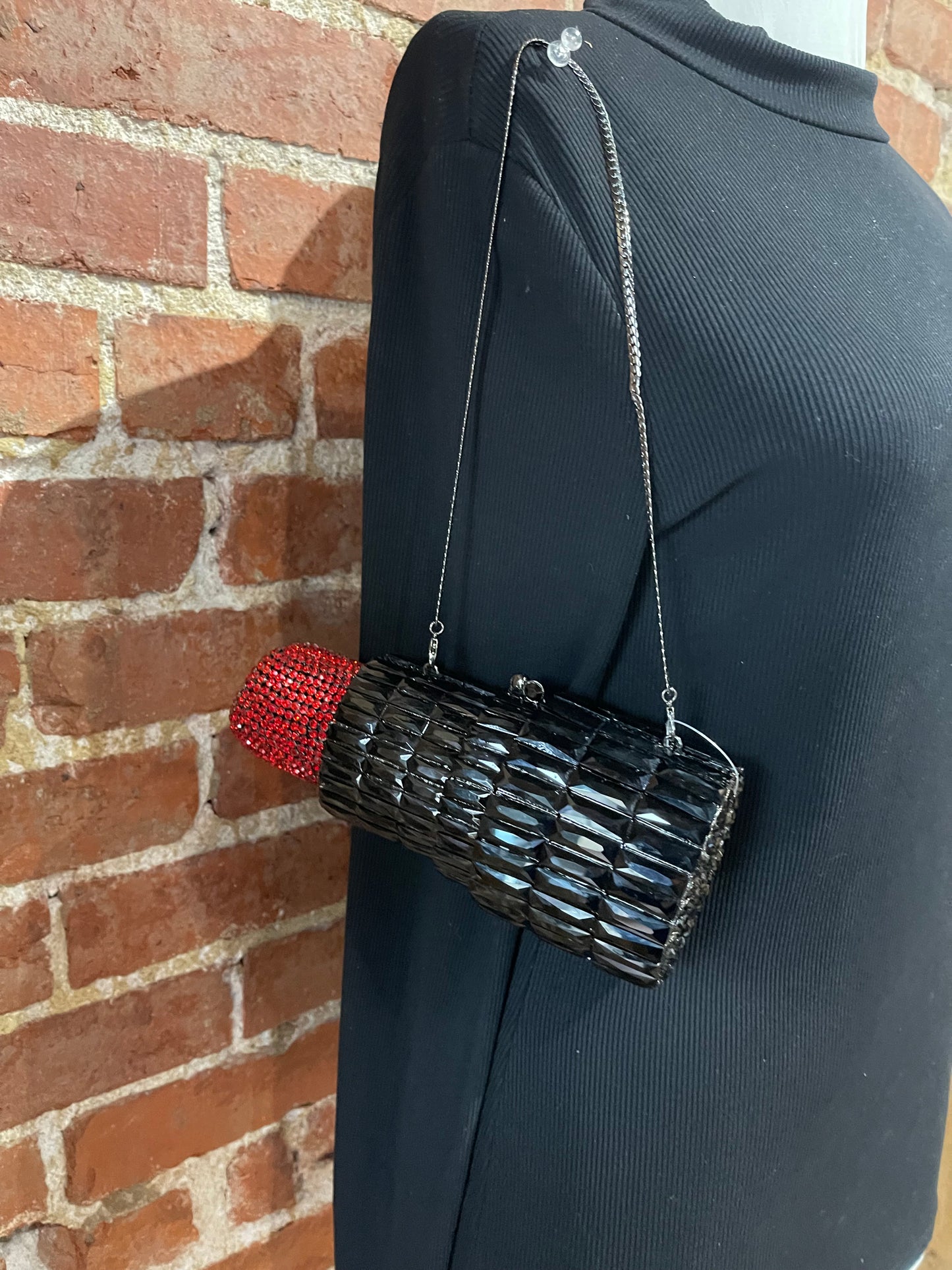 Bedazzled Lipstick Inspired Purse