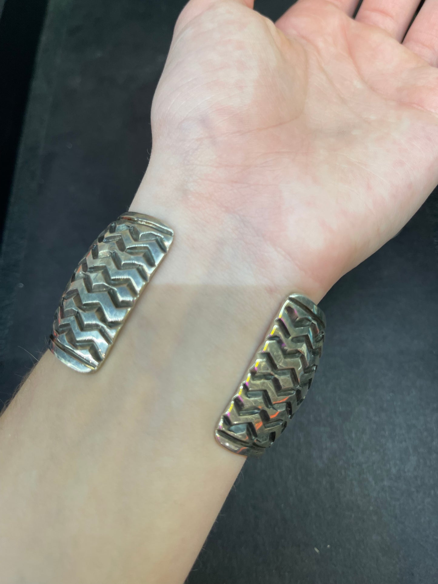 Sterling Silver Stamped Cuff Bracelet
