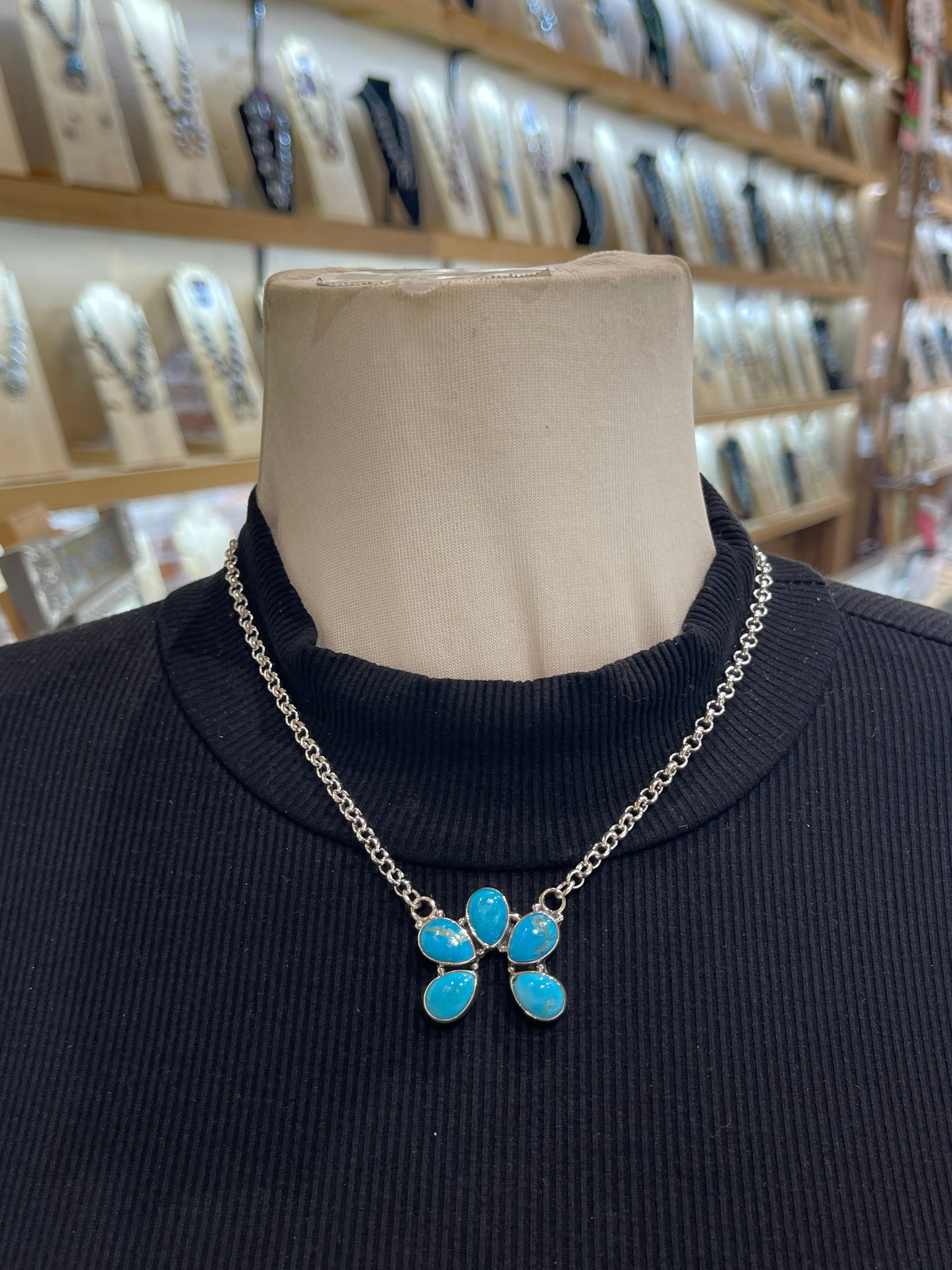17" Kingman Turquoise Naja Neckalce