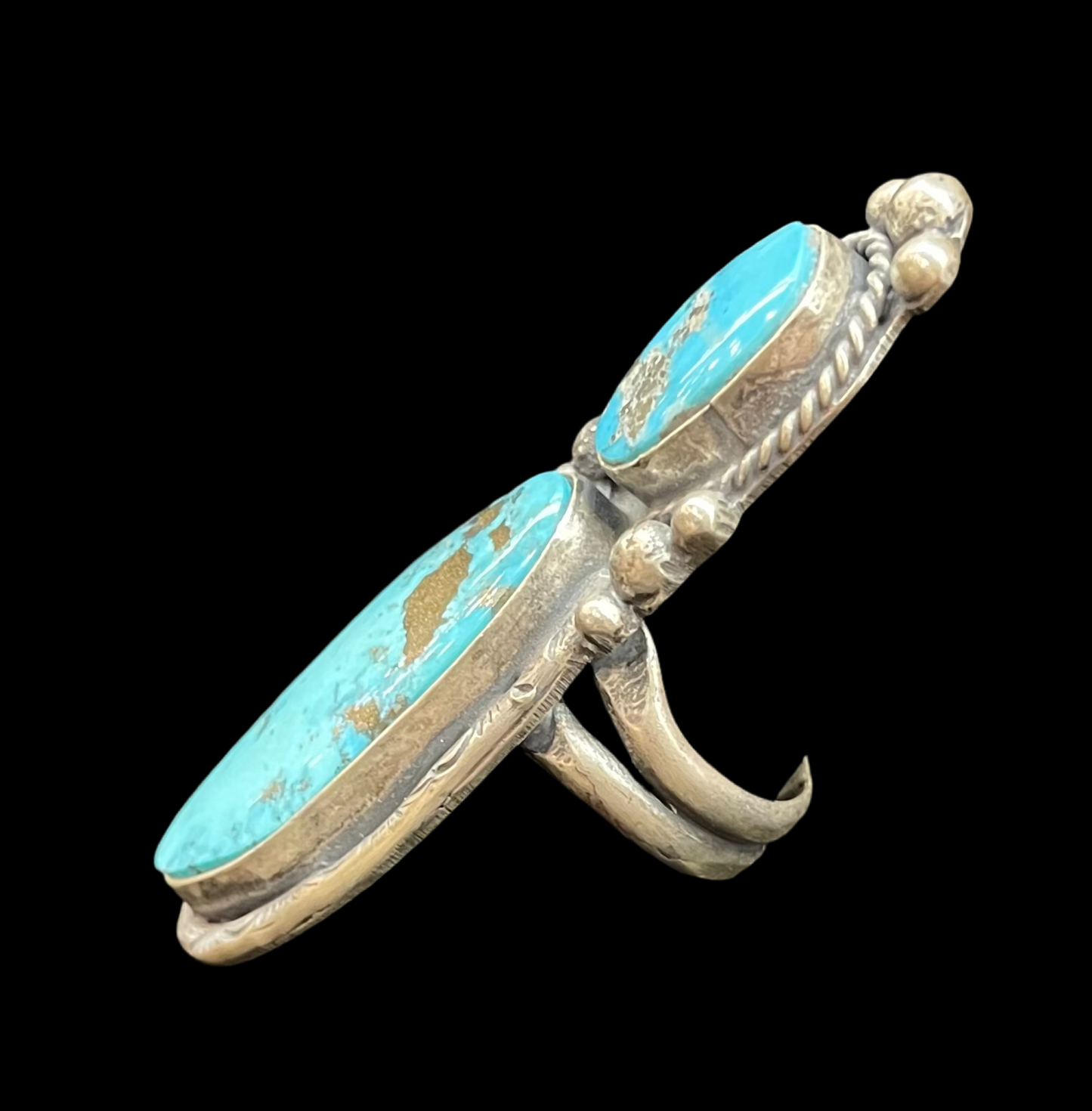 11.0 Kingman Turquoise Ring by Boyd Ashley, Navajo