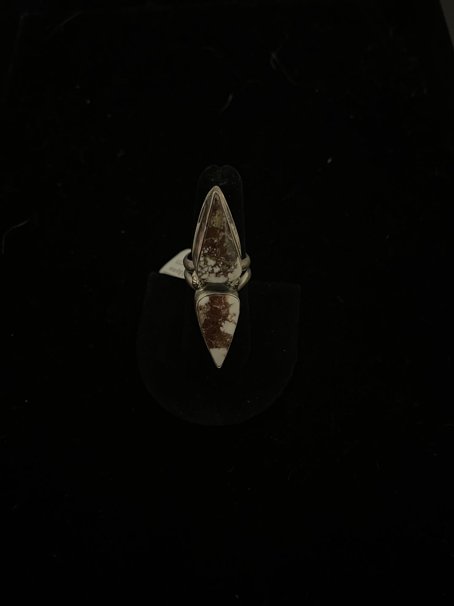 5.0 2 Stone Wild Horse Ring by Ned Nez, Navajo