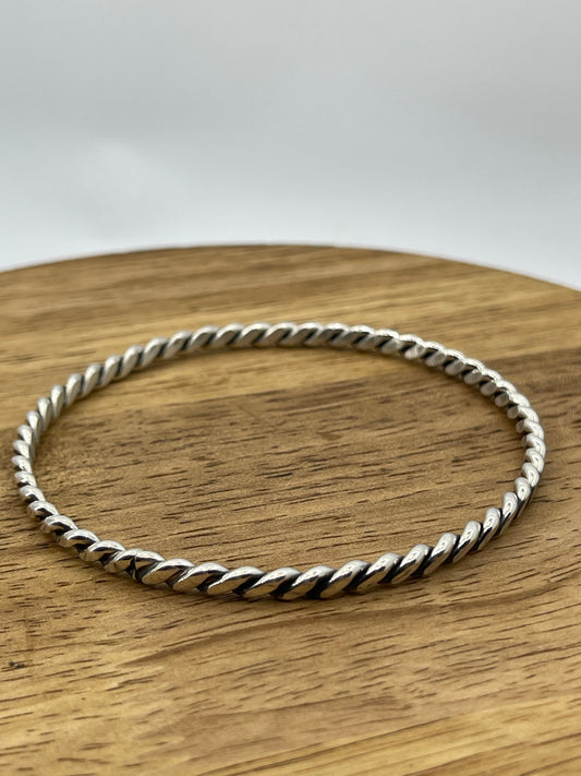 LOT 39 1/18 Twisted Wire Bangle by Elaine Tahe, Navajo