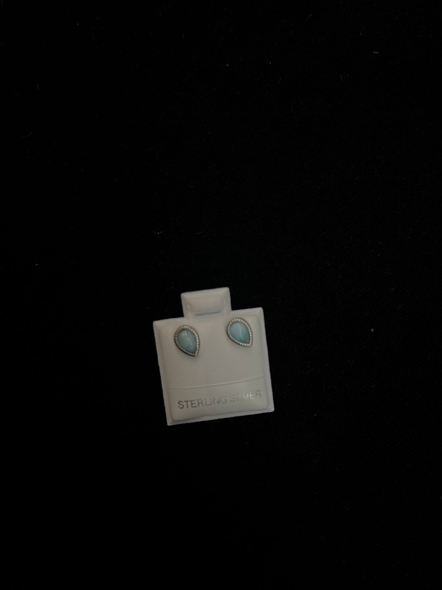 Small Larimar Post Earrings