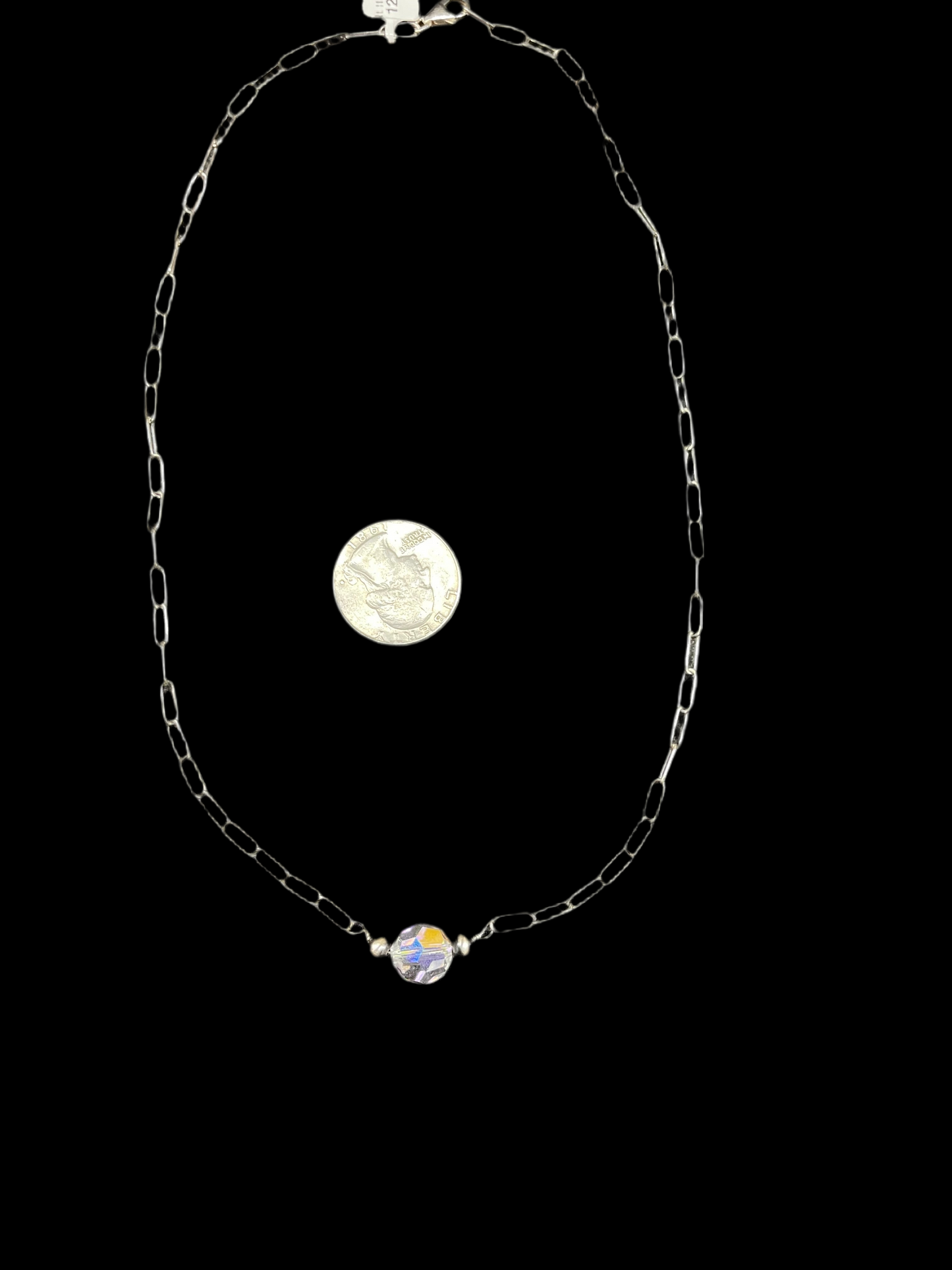 17" Swarovski Crystal on Paperclip chain