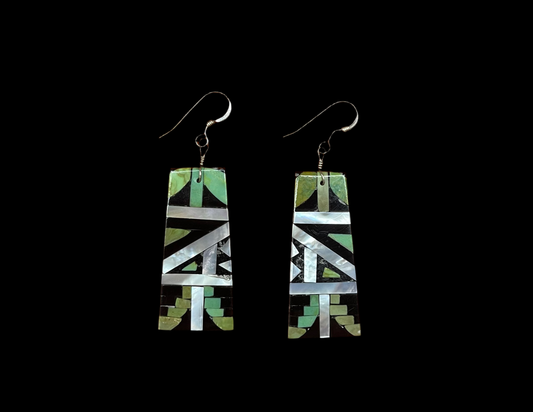 Santo Domingo Inlay Slab Earrings