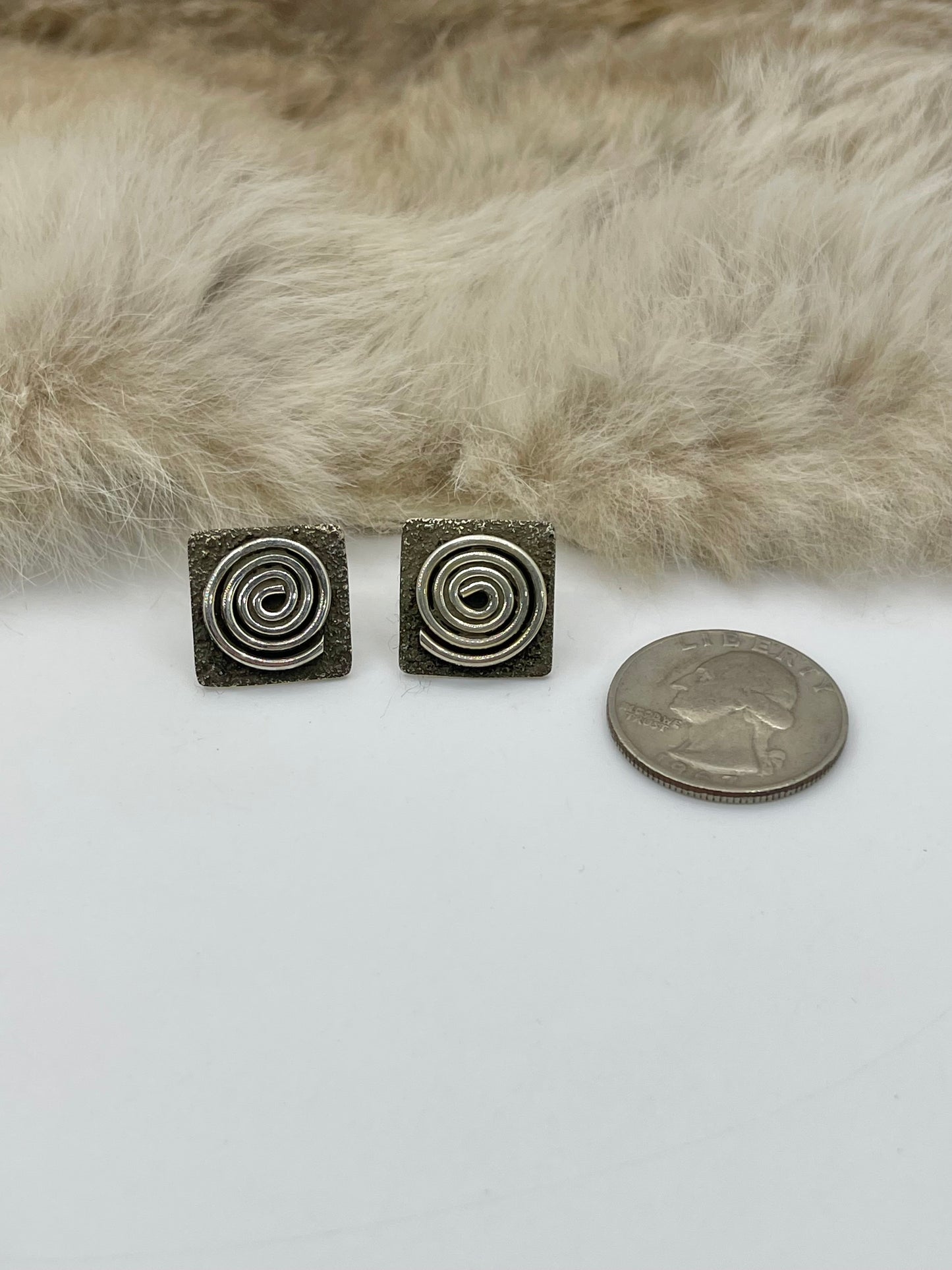 Spiral Post Earrings by Alex Sanchez, Navajo