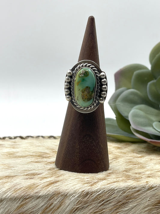 Adjustable 5.0-8.0 Sonoran Gold Turquoise Oval Ring