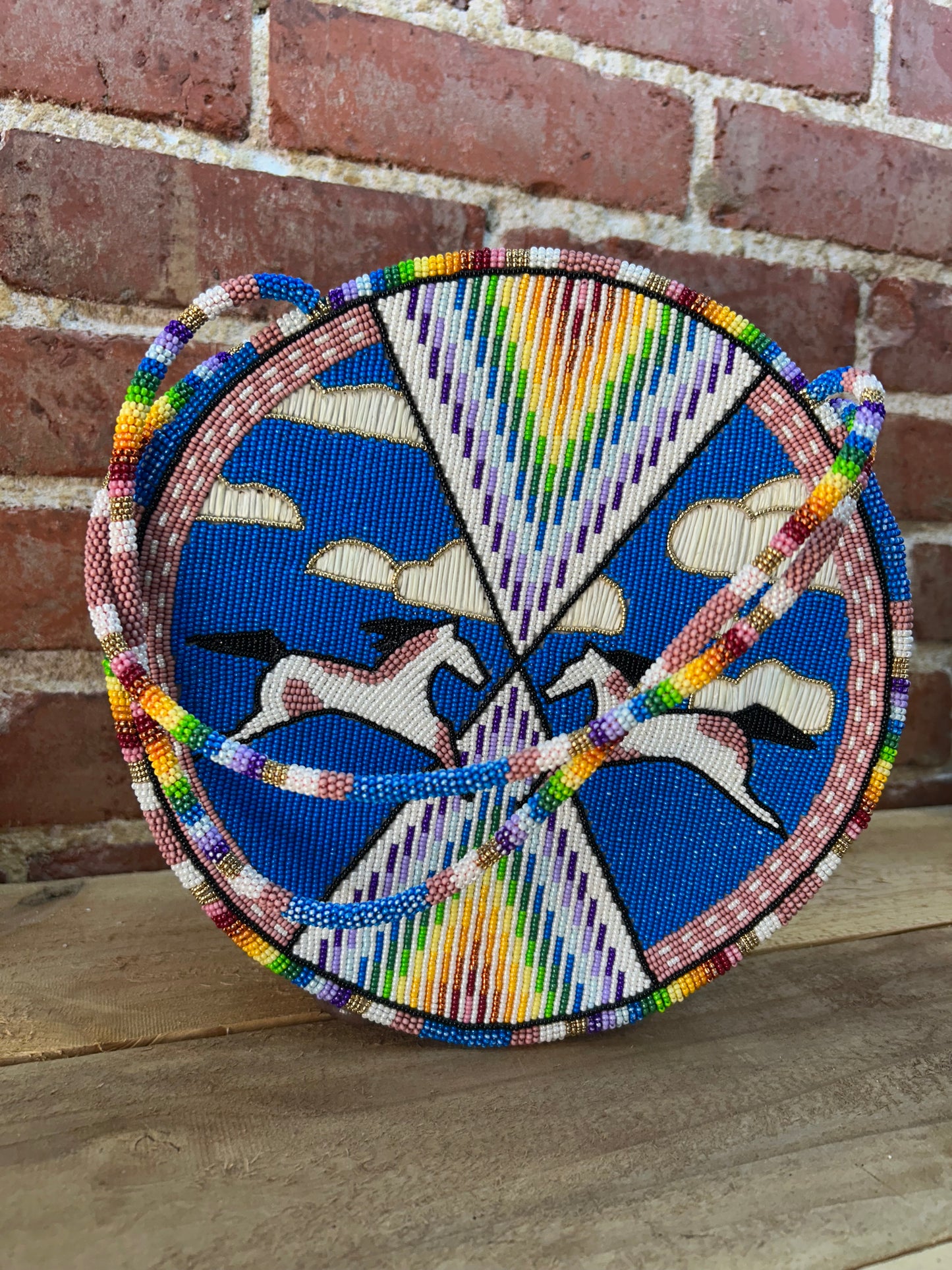 Stunning Native Made Beaded Horse Purse