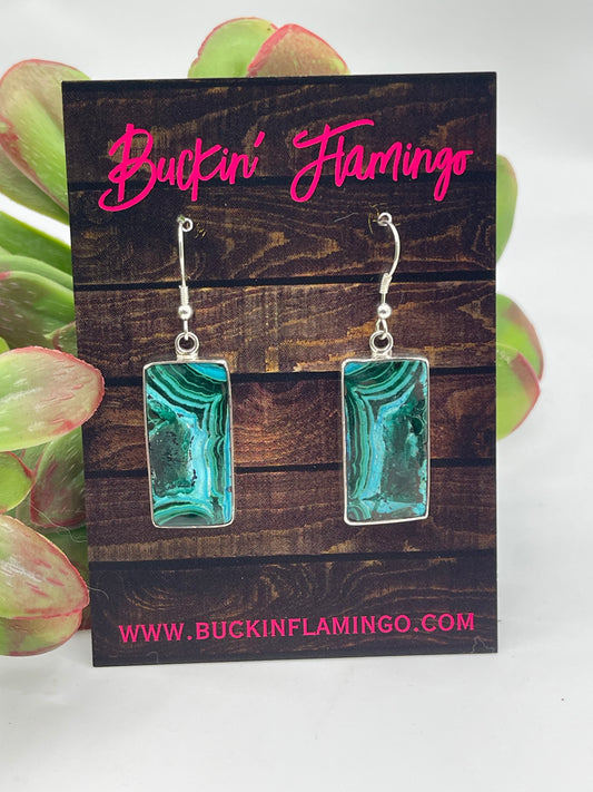 Malachite Slab Earrings